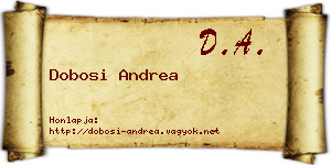 Dobosi Andrea névjegykártya